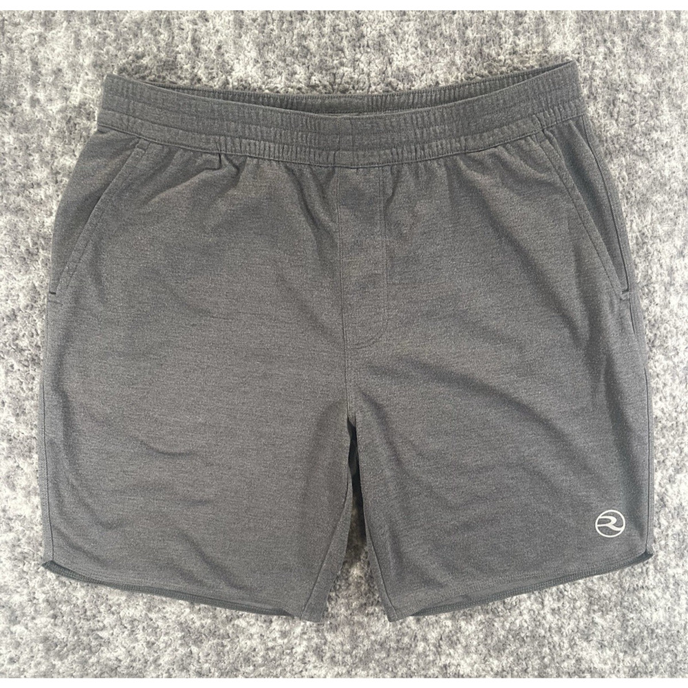 Reel Life Men's L Gray Stretch Waist w/Drawstring Pockets Shorts